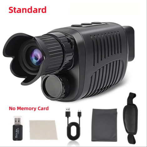 Monocular Night Vision Device 1080P HD Infrared Camera 5X Digital Light Zoom Hunting Telescope Outdoor Search Full Darkness 300M - No Memory Card