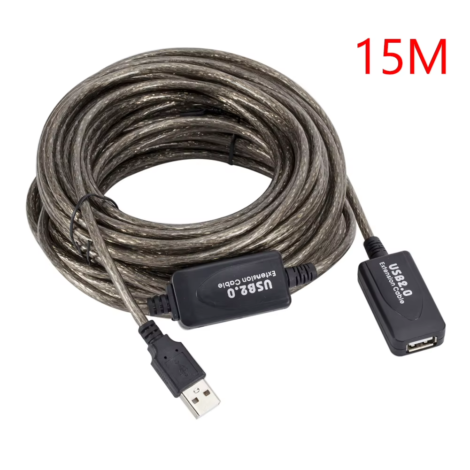 5/10/15/20M USB 2.0 Extension Cable High Speed Male to Female Active Repeater Wireless Network Card Extension Cord USB Adapter - 15M (175)