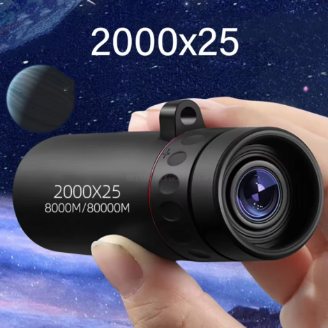 2000X25 Monocular Long Reach 12X HD Magnification Telescope for Camping & Hunting