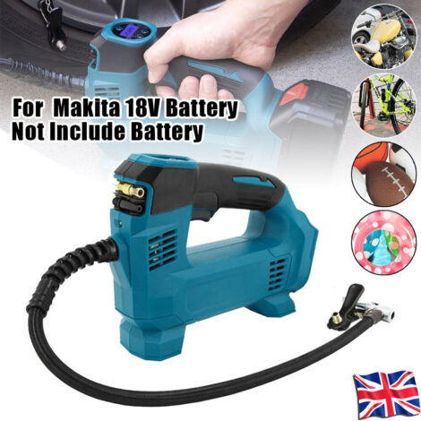 For 18V Cordless Inflator Body Only Car Digital Tyre Air Compressor - Blue