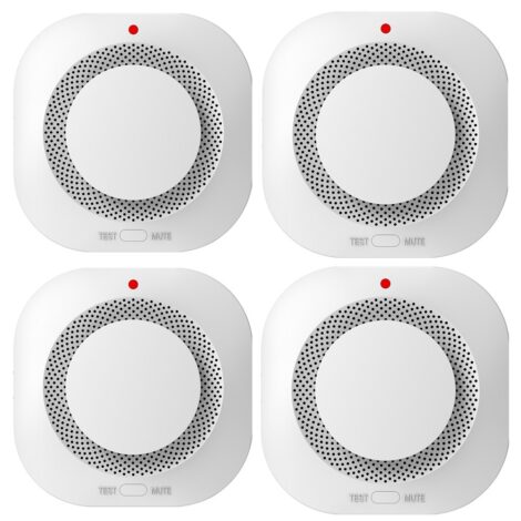 Wireless Smoke Alarm Detector Fire Alarm Detector Smart Smoke Alarm - 4pcs