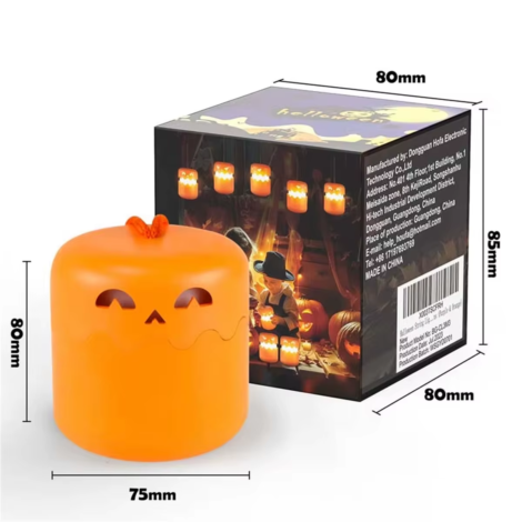 ​Foldable LED Pumpkin Light | Portable Halloween Decoration Lantern | 8-10H Battery