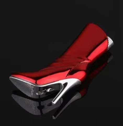 New Mini Fashion Women Purse Lighter for Women, Refillable Stylish Metal Gas Lighter - Red 2