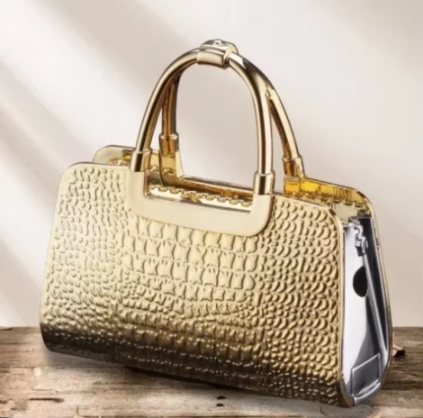 New Mini Fashion Women Purse Lighter for Women, Refillable Stylish Metal Gas Lighter - Gold