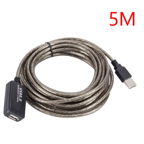 5/10/15/20M USB 2.0 Extension Cable High Speed Male to Female Active Repeater Wireless Network Card Extension Cord USB Adapter - 5M (193)