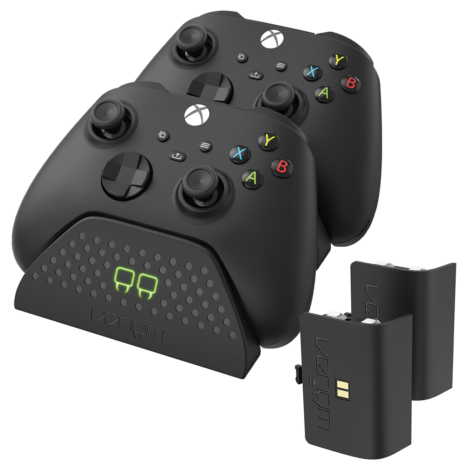 Xbox Charging Dock with Rechargeable Batteries for Series X, Series S & Xbox One