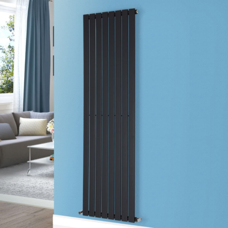 Nes Home Matte Black Vertical Radiator – 1800 x 546 mm Designer Home Radiator