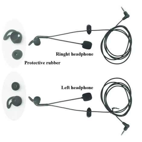 2PCS 3.5Mm Jack in Ear Headphones Suitable for EJEAS FBIM V6 V4 V6C V4C Referee Headset Intercom