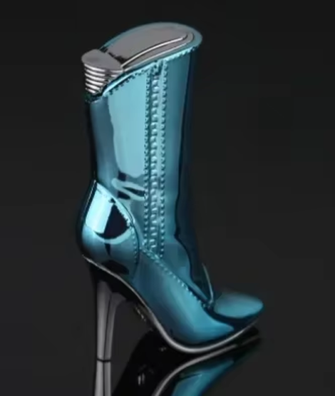 New Mini Fashion Women Purse Lighter for Women, Refillable Stylish Metal Gas Lighter - Blue 2