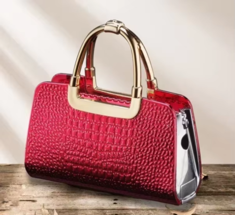 New Mini Fashion Women Purse Lighter for Women, Refillable Stylish Metal Gas Lighter - Red