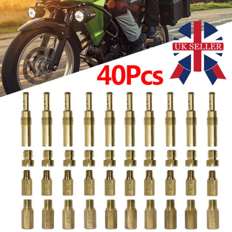 40Pcs Carburetor Jets Kit – Complete Main & Pilot Jet Set for Precise Engine Tuning
