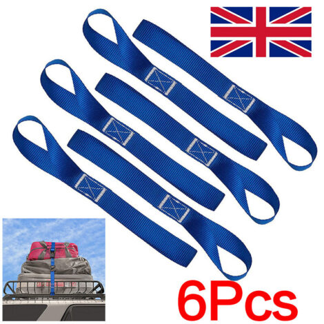 6pcs Motorcycle Motorbike Soft Loop Transport Tie Down Straps 2.5x30cm.