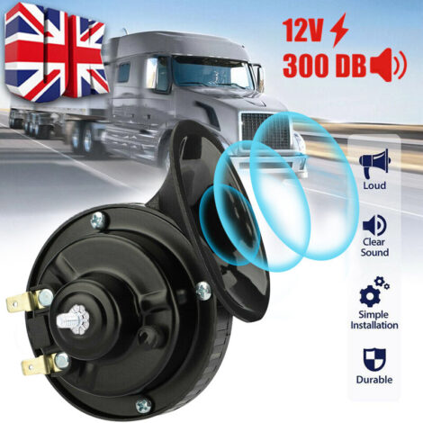300DB 12V Electric Snail Horn Air Horn Raging Sound Fit For Car Boat Truck Train