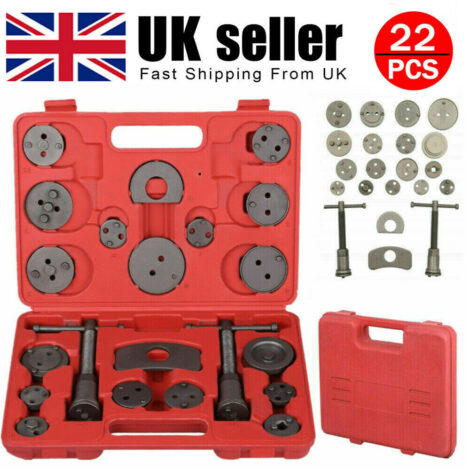 23-Piece Brake Caliper Piston Rewind Tool Kit – Universal Car Brake Maintenance - Multiyicolor
